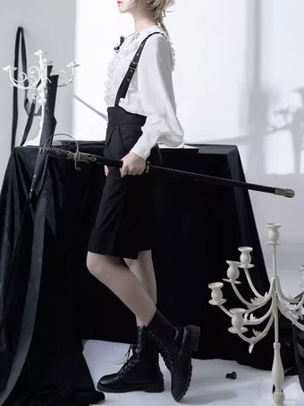 スチームパンク ロリータ ブルマ ブラック ストレート ロリータ ショーツ