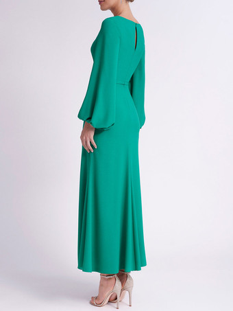 イブニングドレス マーメイド Vネック 弾性シルクのようなサテン 足首までの長さのフォーマルパーティードレス 無料カスタマイズ