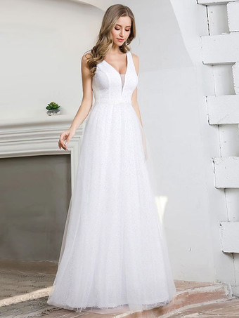 イブニングドレス Aライン Vネック マキシレングス ノースリーブ ジッパー マットサテン ソーシャルページェントドレス