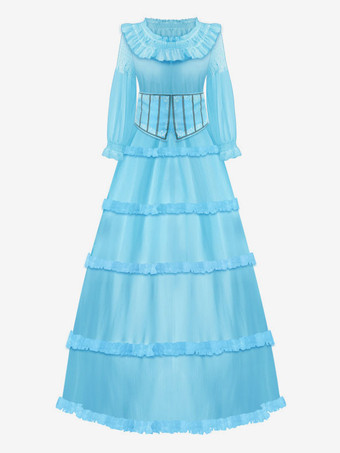 ライトスカイブルーディズニー漫画リトル・マーメイド映画コスプレ衣装