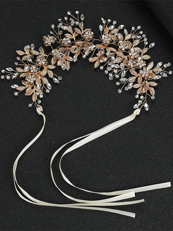 かぶとウェディングメタルブライダルヘアアクセサリー