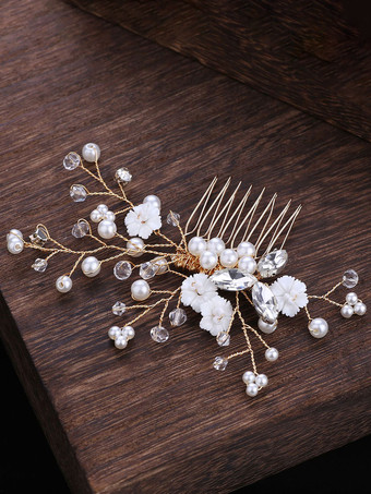 かぶとウェディングメタルブライダルヘアアクセサリー
