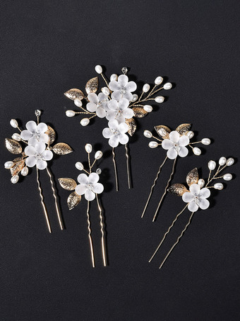 ゴールド 花嫁のための結婚式のかぶと金属のヘアアクセサリー