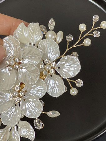 花嫁のためのかぶとウェディングメタルヘアアクセサリー