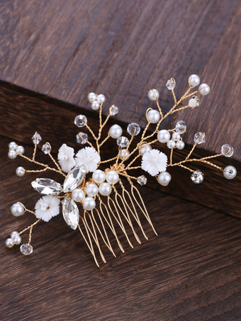 かぶとウェディングメタルブライダルヘアアクセサリー