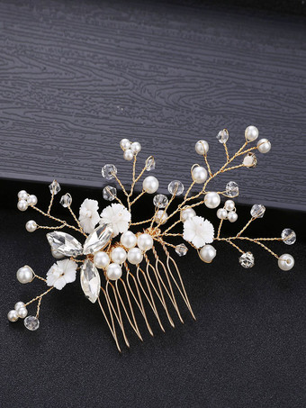 かぶとウェディングメタルブライダルヘアアクセサリー