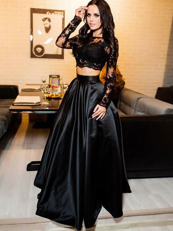 Black Wedding Dresses Ball Gown Short Sleeves Satin Fabric Floor-Length Bridal  Gown Free Customization 