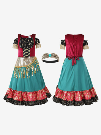 ハロウィンコスチューム子供用ジプシーコスプレドレス