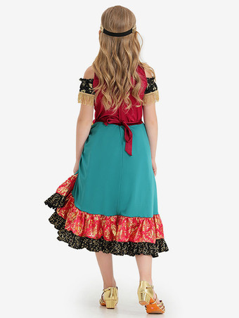 ハロウィンコスチューム子供用ジプシーコスプレドレス