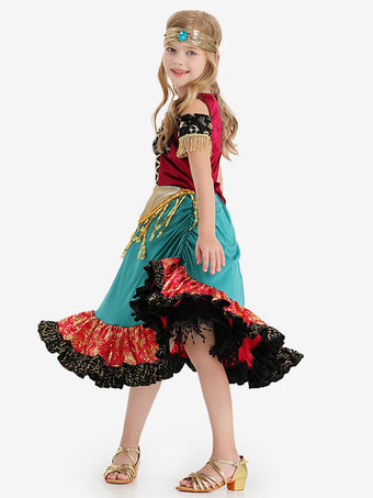 ハロウィンコスチューム子供用ジプシーコスプレドレス