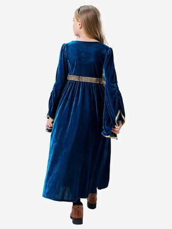 キッズハロウィンコスチューム ブルーハロウィンキッドヴィンテージコスプレドレス