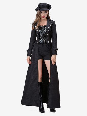 ハロウィン ハロウィンコスチューム ブラック 大人用 レトロ パンツ オーバーコート ポリエステル ハロウィンセット ホリデーコスチューム