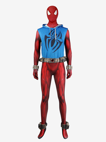 スパイダーバース スカーレットスパイダー ベン・ライリー コスプレ衣装