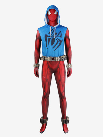 ブルー スパイダーバース スカーレットスパイダー ベン・ライリー コスプレ衣装