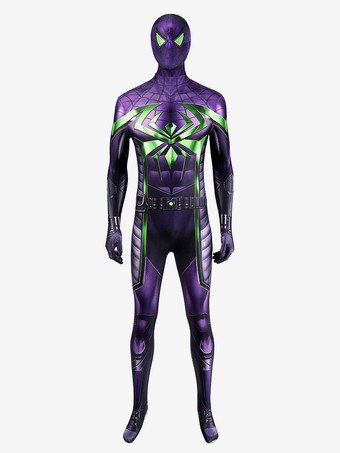 ロイヤパープルスパイダーマン マイルズ・モラレス パープルレイン コスプレスーツ