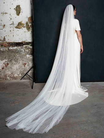 ウェディングベール 2段レースカットエッジブライダルベール