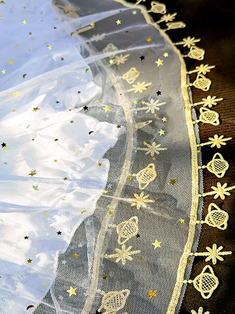 Sweet Lolita Bloomers Lentejuelas Volantes Pantalones cortos blancos de Lolita