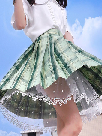 甘いロリータ ブルマ ホワイト フリル スパンコール スター プリント ロリータ ショーツ