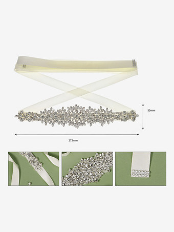 ラインストーンウエストチェーンウェディングドレスラインストーンベルト