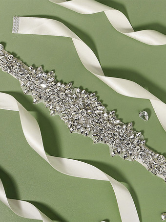 ラインストーンウエストチェーンウェディングドレスラインストーンベルト