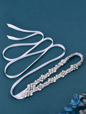 ブライダルラインストーンベルト