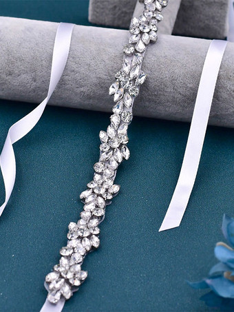 ブライダルラインストーンベルト