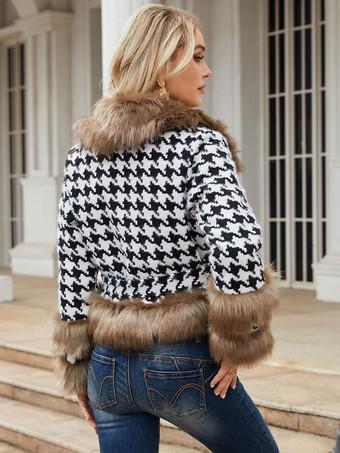 cappotto di pelliccia sintetica, cappotto di pelliccia sintetica da donna,  giacca di pelliccia sintetica, giacca di pelliccia, cappotto - Milanoo.com