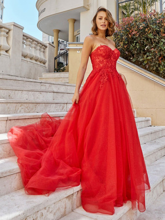 レッド ブラック ロイヤル ウェディングドレス レース Aライン ノースリーブ ナチュラル ウエスト レース コート トレイン ブライダルガウン