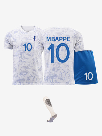 Les Bleues サッカー シャツ番号 10 MBAPPE フランス チーム スポーツウェア 3 ピース半袖 大人と子供用