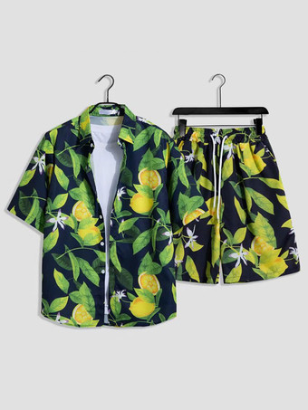 ブラック メンズコーデ 紳士服 ホワイト カジュアル 半袖 衣装セット