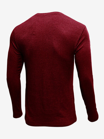 メンズ セーター メンズ プルオーバー ニット V ネック 春 グレー バーガンディ