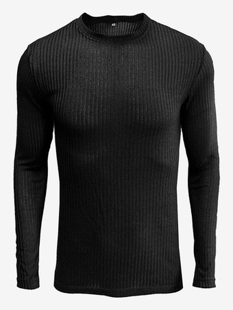 ブラック メンズ セーター メンズ プルオーバー ニットウェア ジュエル ネック フォール ハンター グリーン グレー