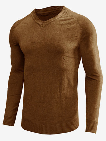 メンズ セーター メンズ プルオーバー ニット V ネック 冬 カーキ グレー