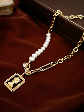 ウェディング ネックレス ゴールド キュービック ジルコニア 16-18 インチ ウェディング ネックレス