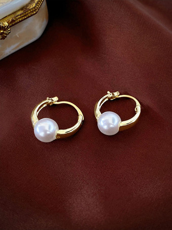 ゴールド ブライダル イヤリング キュービック ジルコニア メタル ピアス ウェディング ジュエリー