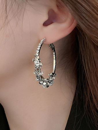 Bridal Earrings Cubic Zirconia Metal Pierced Bridal Jewelry