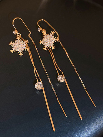 Orecchini da sposa Gioielli da sposa traforati in metallo di cristallo