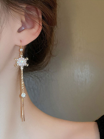 Orecchini da sposa Gioielli da sposa traforati in metallo di cristallo