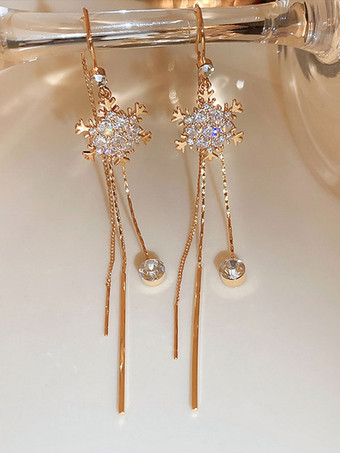 Orecchini da sposa Gioielli da sposa traforati in metallo di cristallo