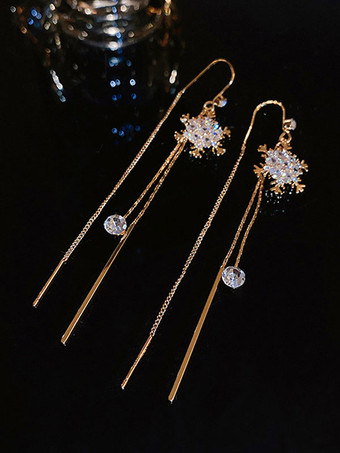 Orecchini da sposa Gioielli da sposa traforati in metallo di cristallo