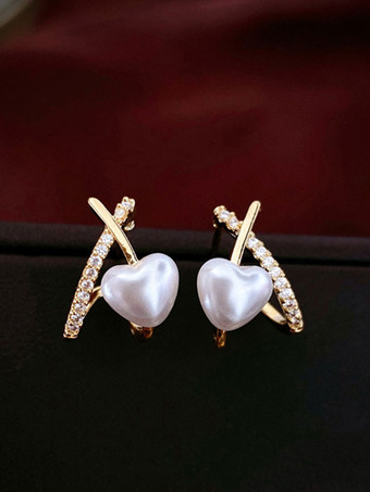 ウェディング イヤリング キュービック ジルコニア メタル ピアス ウェディング ジュエリー