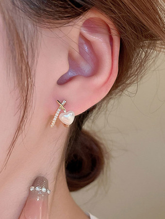 ウェディング イヤリング キュービック ジルコニア メタル ピアス ウェディング ジュエリー