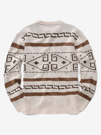 メンズセーター メンズプルオーバーニット ジュエルネック 秋 アプリコット アプリコット