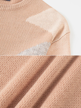 メンズ セーター メンズ プルオーバー ニット ジュエルネック 春 カーキ カーキ