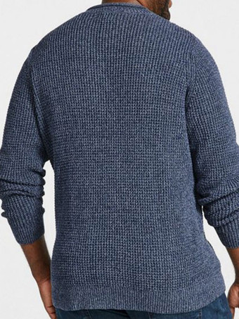メンズ セーター メンズ プルオーバー ニット ハイカラー 冬 ダークネイビー ダークネイビー