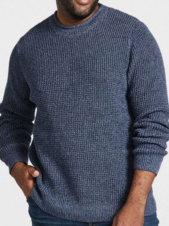 メンズ セーター メンズ プルオーバー ニット ハイカラー 冬 ダークネイビー ダークネイビー