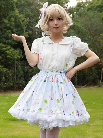 牧歌的なスタイルのロリータ SK カードキャプターさくらをイメージしたフリル花柄ロリータ スカート