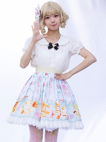 アイドル服ロリータSKイメージ通りフリル花柄ロリータスカート