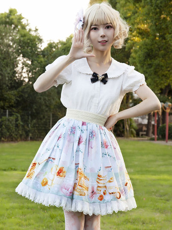 ご参考ください アイドル服ロリータSKイメージ通りフリル花柄ロリータスカート