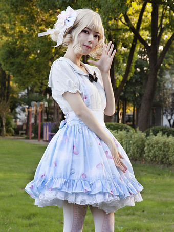 アイドル服ロリータSKカードキャプターさくらイメージ通りフリル花柄ロリータスカート